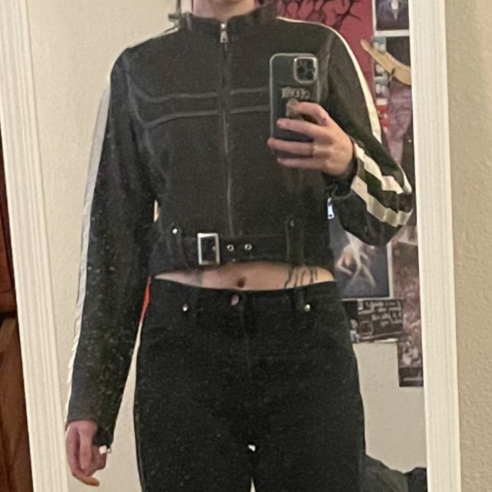 Urban Outfitters Black Leather Jacket - Picture 4 of 4
